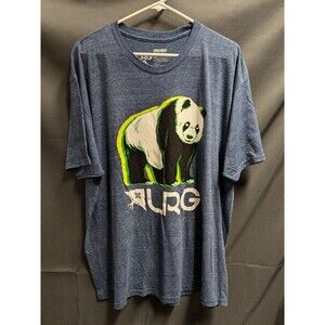 Lifted Research Group LRG Mens Navy Heather Wavy Panda Shirt 2XL